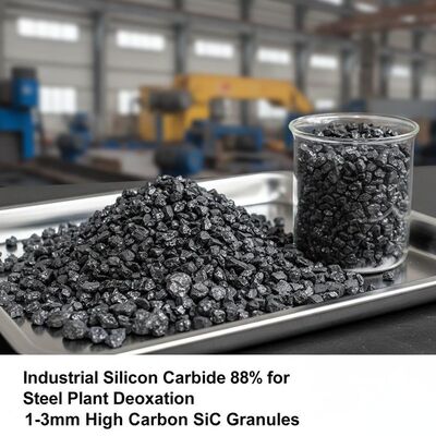 Endüstriyel Silikon Karbid 88% Yüksek Karbon ve Egzozotermik Reaksiyonla Çelik Fabrikası Deoksidasyonu için 1-3mm Granüller
