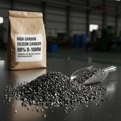 Yüksek Karbon Silikon Karbid 88% Saflık 0-10mm Parçacık Boyutu Ekzotermik Isı Serbestleyici Fırın Kullanımı için